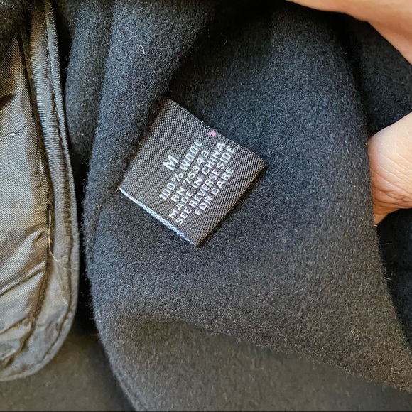 Alexandra Bartlett 100% Wool Collared Black Jacket Pockets Women's Size Medium - Picture 7 of 7